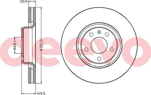 DEEVO BD18180 - Тормозной диск autospares.lv