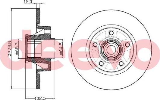 DEEVO BD18840 - Тормозной диск autospares.lv