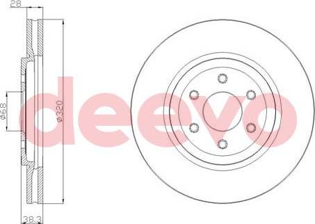 DEEVO BD18800 - Тормозной диск autospares.lv