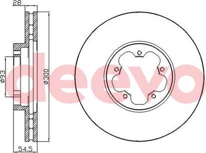 DEEVO BD18320 - Тормозной диск autospares.lv