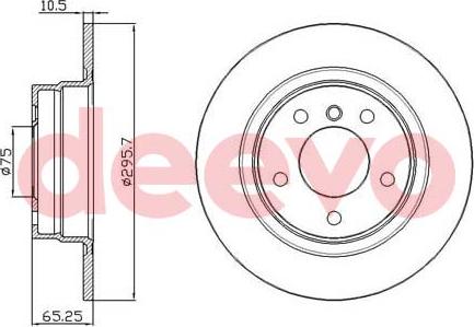 DEEVO BD18240 - Тормозной диск autospares.lv