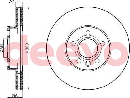 DEEVO BD13940 - Тормозной диск autospares.lv