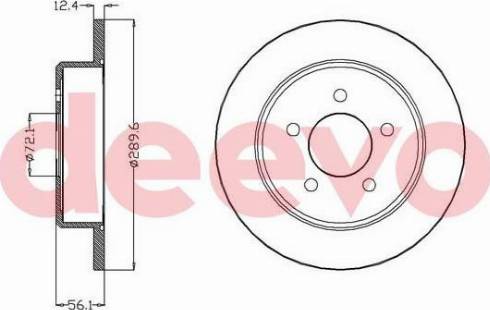 DEEVO BD13920 - Тормозной диск autospares.lv