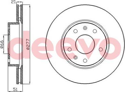 DEEVO BD13400 - Тормозной диск autospares.lv