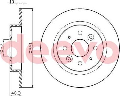 DEEVO BD13500 - Тормозной диск autospares.lv