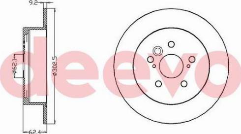 DEEVO BD13640 - Тормозной диск autospares.lv