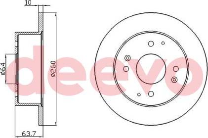 DEEVO BD13000 - Тормозной диск autospares.lv