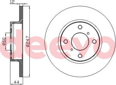 DEEVO BD13140 - Тормозной диск autospares.lv