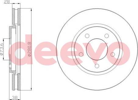 DEEVO BD13880 - Тормозной диск autospares.lv