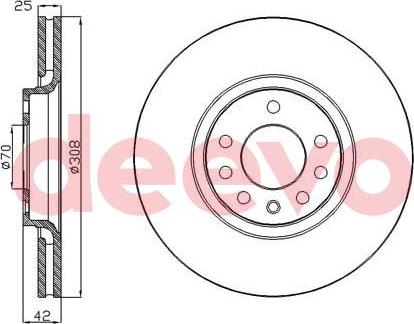 DEEVO BD13360 - Тормозной диск autospares.lv