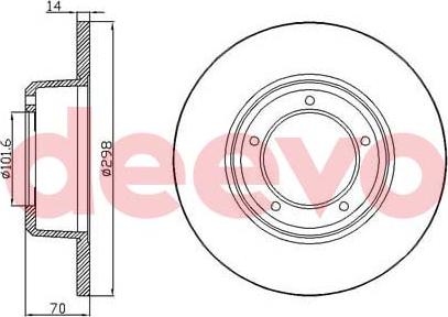 DEEVO BD13200 - Тормозной диск autospares.lv