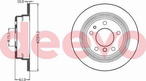 DEEVO BD12400 - Тормозной диск autospares.lv