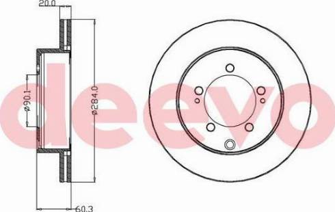 DEEVO BD12040 - Тормозной диск autospares.lv