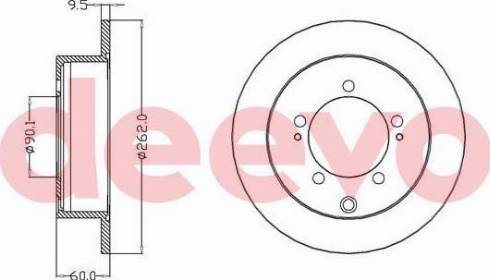 DEEVO BD12860 - Тормозной диск autospares.lv