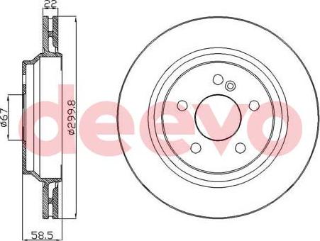 DEEVO BD12360 - Тормозной диск autospares.lv