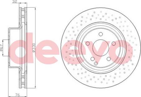 DEEVO BD12300 - Тормозной диск autospares.lv