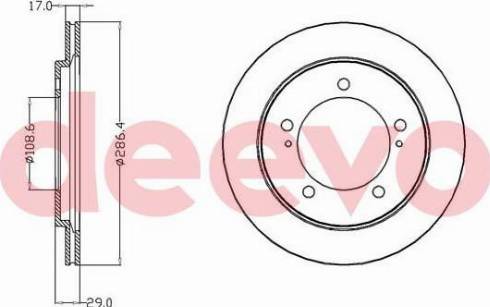 DEEVO BD12760 - Тормозной диск autospares.lv