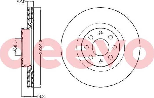 DEEVO BD17980 - Тормозной диск autospares.lv