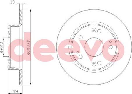 DEEVO BD17440 - Тормозной диск autospares.lv