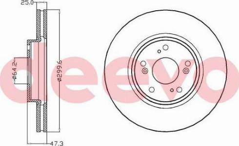 DEEVO BD17420 - Тормозной диск autospares.lv