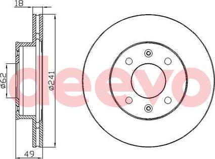 DEEVO BD17560 - Тормозной диск autospares.lv