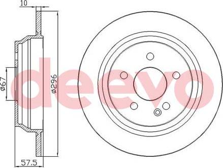 DEEVO BD17640 - Тормозной диск autospares.lv