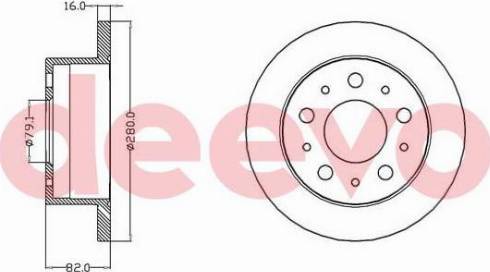 DEEVO BD17020 - Тормозной диск autospares.lv