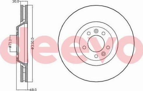 DEEVO BD17140 - Тормозной диск autospares.lv