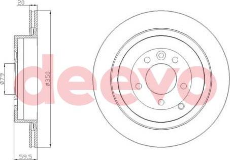 DEEVO BD17160 - Тормозной диск autospares.lv