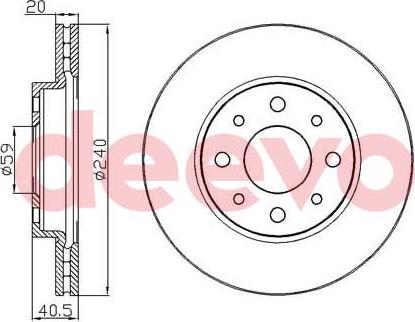 DEEVO BD17120 - Тормозной диск autospares.lv