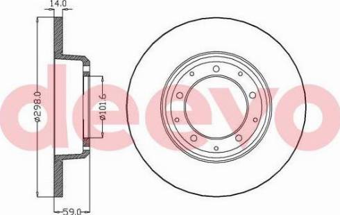 DEEVO BD17860 - Тормозной диск autospares.lv