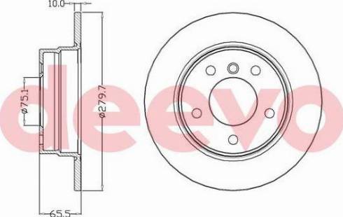 DEEVO BD17820 - Тормозной диск autospares.lv