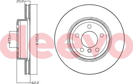 DEEVO BD17380 - Тормозной диск autospares.lv