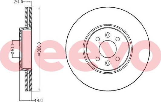 DEEVO BD17260 - Тормозной диск autospares.lv