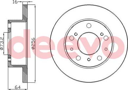 DEEVO BD17200 - Тормозной диск autospares.lv