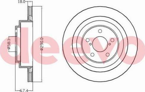 DEEVO BD17760 - Тормозной диск autospares.lv