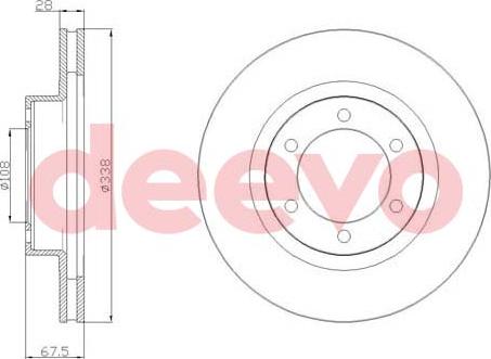 DEEVO BD17700 - Тормозной диск autospares.lv