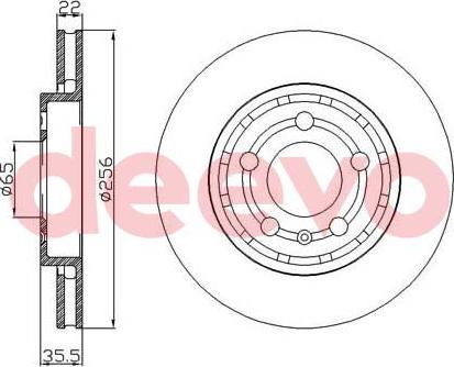 DEEVO BD34520 - Тормозной диск autospares.lv