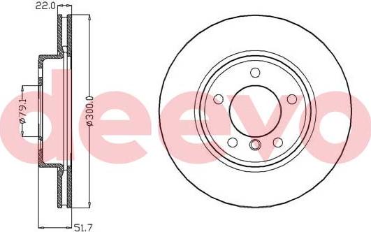 DEEVO BD34600 - Тормозной диск autospares.lv