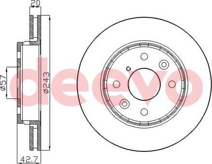 DEEVO BD34100 - Тормозной диск autospares.lv