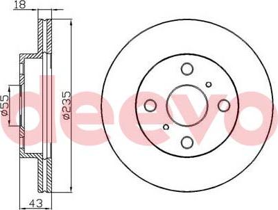 DEEVO BD34840 - Тормозной диск autospares.lv