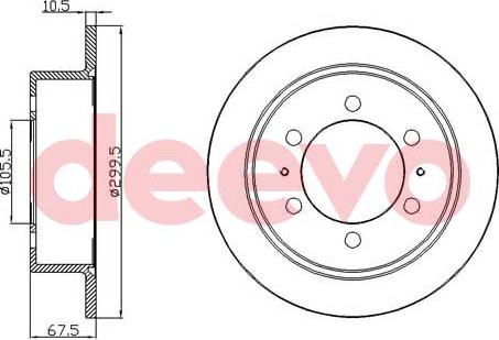 DEEVO BD34300 - Тормозной диск autospares.lv