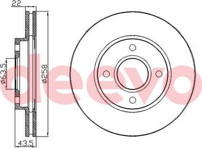 DEEVO BD34200 - Тормозной диск autospares.lv