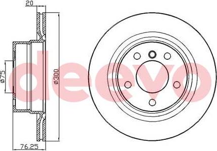 DEEVO BD35960 - Тормозной диск autospares.lv