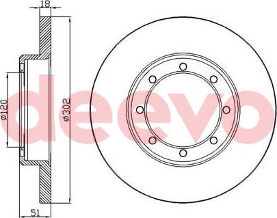 DEEVO BD35900 - Тормозной диск autospares.lv