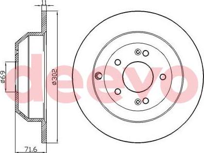 DEEVO BD35920 - Тормозной диск autospares.lv