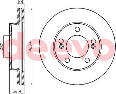 DEEVO BD35480 - Тормозной диск autospares.lv