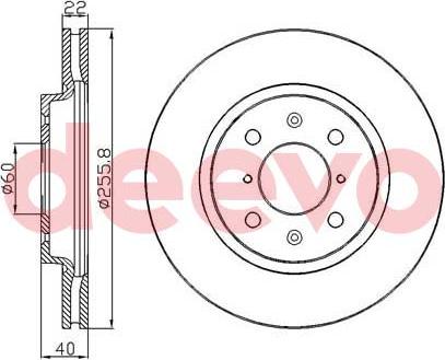 DEEVO BD35540 - Тормозной диск autospares.lv