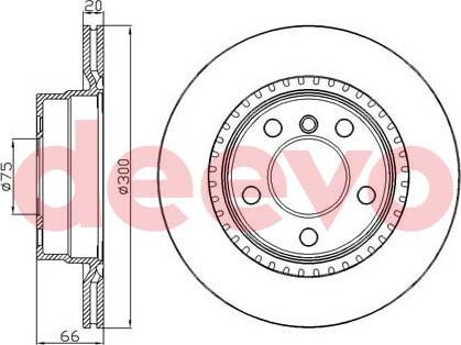 DEEVO BD35680 - Тормозной диск autospares.lv