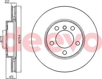 DEEVO BD35860 - Тормозной диск autospares.lv